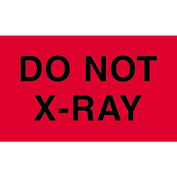 W.B. Mason Co. Labels, Do Not x Ray, 3 in x 5 in, Fluorescent Red, 500/Roll