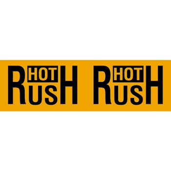 W.B. Mason Co. Labels, Hot Rush, 3 in x 10 in, Fluorescent Orange, 500/Roll