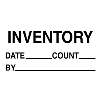 W.B. Mason Co. Labels, Inventory- Date- Count- By, 3 in x 5 in, Black/White, 500/Roll