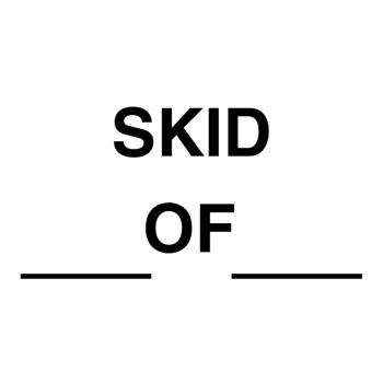 W.B. Mason Co. Labels, Skid___ of ___, 3 in x 5 in, Black/White, 500/Roll