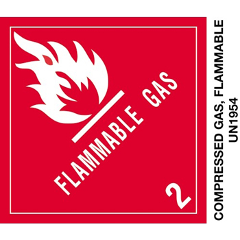 W.B. Mason Co. Labels, Compressed Gases, Flammable, N.O.S., 4 in x 4-3/4 in, Red/White/Black, 500/Roll