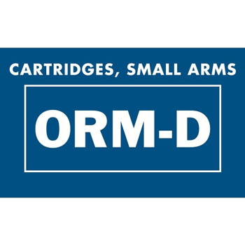 W.B. Mason Co. Labels, Cartridges, Small Arms ORM-D, 1-3/8 in x 2-1/4 in, Blue/White, 500/Roll