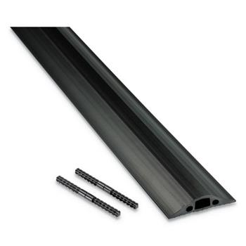 D-Line Medium-Duty Floor Cable Cover, 2 5/8&quot; Wide x 30 ft Long, Black