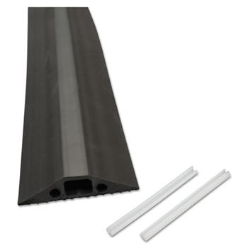 D-Line Medium-Duty Floor Cable Cover, 2 3/4 x 1/2 x 6 ft, Black