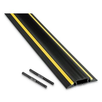 D-Line Medium-Duty Floor Cable Cover, 3 1/4&quot; Wide x 30 ft Long, Black