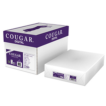 Cougar Digital Smooth Cover Paper, 100 lb, 11&quot; x 17&quot;, White, 750 Sheets/Carton