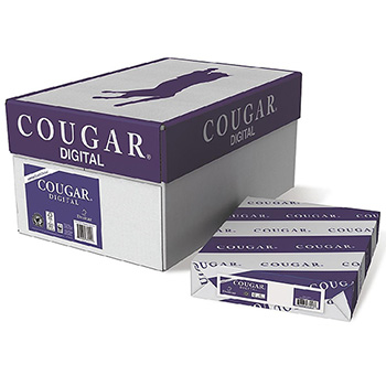Cougar Digital Smooth Cover Paper, 80 lb, 11&quot; x 17&quot;, Natural, 1000 Sheets/Carton