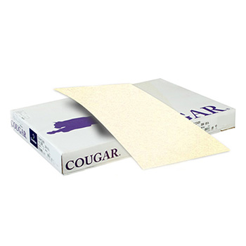 Cougar Opaque Smooth Cover Stock, 98 Bright, 100 lb, 26&quot; x 40&quot;, Natural White, 350 Sheets/Carton