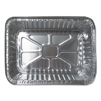 Durable Packaging Aluminum Closeable Containers, 6 1/8w x 2 1/8d x 8 11/16h, Silver, 500/Carton 2.25lb aluminum container