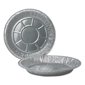 Durable Packaging Pie Pans, Aluminum, Round, 10&quot; D, Silver, 500/Carton