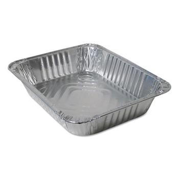 Durable Packaging Aluminum Steam Table Pans, 120 oz, Silver, 100/Carton