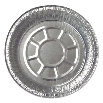 Durable Packaging Container, Aluminum, Round, 7-1/8&quot; D, Silver, 500/Carton