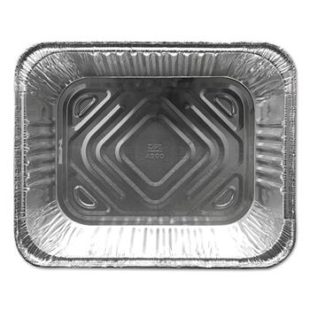 Durable Packaging Aluminum Steam Table Pans, 12 3/4W x 10 3/8D x 2 9/16H, Silver, 100/CT