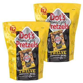 Dot&#39;s Pretzels Honey Mustard Pretzels, 1.5oz, 12 count, 2/Pack
