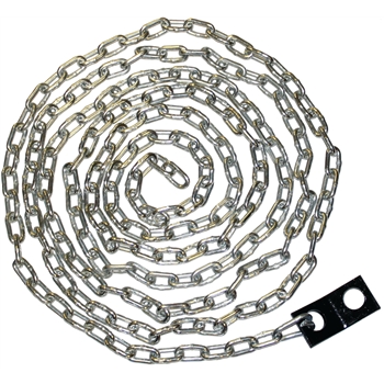 Durable Corporation Wheel Chock Security Chain, 3/16&quot; Proof Coil Chain, Zinc Finish, 15&#39;