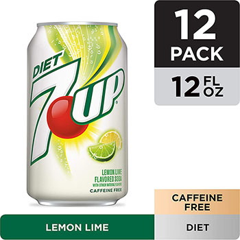 7UP Diet Lemon-Lime Soda, 12 oz. Can, 12/PK