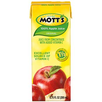 Mott&#39;s Apple Juice Box, 6.75 oz., 32/CS