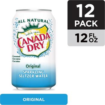 Canada Dry Seltzer Water, Original, 12 oz. Can, 12/PK