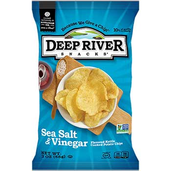 Deep River Snacks Salt &amp; Vinegar Chips, 2 oz., 24/CS