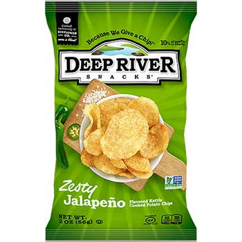 Deep River Snacks Zesty Jalapeno Chips, 2 oz., 24/CS