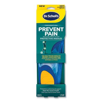 Dr. Scholl&#39;s Prevent Pain Protective Insoles for Men, Size 8-14, Blue, 1 Pair