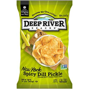 Deep River Snacks Dill Pickle Chips, 2 oz., 24/CS