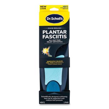 Dr. Scholl&#39;s Plantar&#160;Fasciitis&#160;All-Day Pain Relief Orthotics for Men, Size 8 -13, Blue, 1 Pair