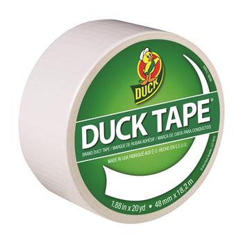 Duck Colored Duct Tape, 1.88&quot; x 20 yds., 3&quot; Core, White