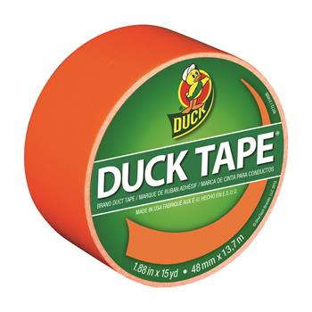 Duck Colored Duct Tape, 1.88&quot; x 15 yds., 3&quot; Core, Neon Orange