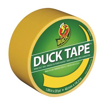 Duck&#174; Colored Duct Tape, 1.88&quot; x 20 yds., 3&quot; Core, Yellow