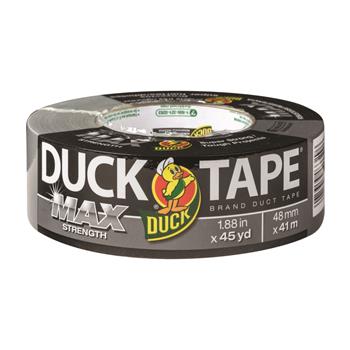 Duck Max Strength Duct Tape, 1.88&quot; x 45 yds., 11.5 Mil, 3&quot; Core, Silver