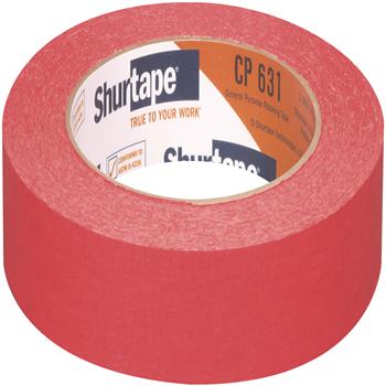 Duck Color Masking Tape, .94&quot; x 60 yds, Red