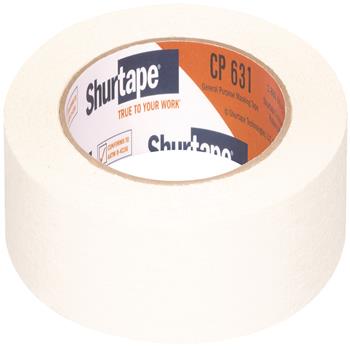 Duck Color Masking Tape, .94&quot; x 60 yds, White