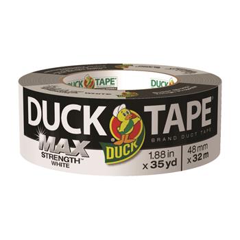 Duck MAX Duct Tape, 1.88&quot; x 35 yds, 3&quot; Core, White