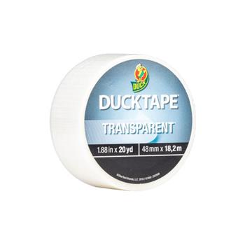 Duck Transparent Duct Tape, 20 yd L x 1.90 in W, Transparent