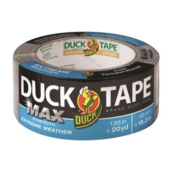 Duck&#174; MAX Strength Weather Duct Tape, 1.88&quot; Width x 60 ft Length, Long Lasting, Heavy Duty, Silver