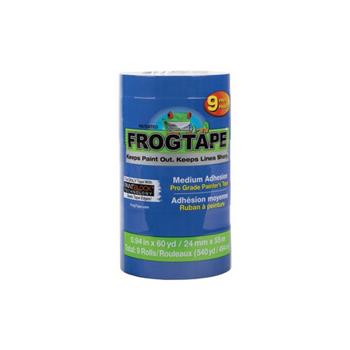 Frog Tape Painter&#39;s Tape, 20 yd L x 0.94 in W, Blue, 9/Pack