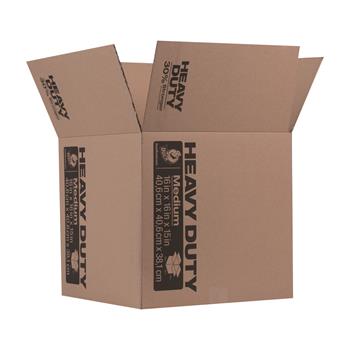 Duck Heavy-Duty Moving/Storage Boxes, 16L x 16W x 15H, Brown