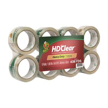 Duck&#174; Heavy-Duty Acrylic Carton Packaging Tape, 1.88&quot; x 55 yds., Clear, 8 Rolls/Pack