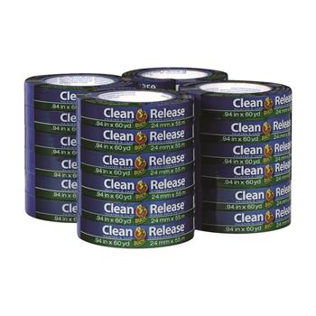 Duck Clean Release Painter&#39;s Tape, 0.94&quot; x 60 yds., 3&quot; Core, Blue, 24 Rolls/Carton