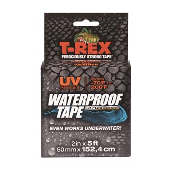 T-REX Waterproof Tape, 2&quot; x 5 ft, 3&quot; Core, Black