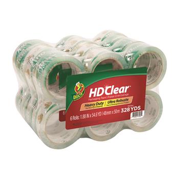 Duck Heavy-Duty Acrylic Carton Packaging Tape, 1.88&quot; x 55 yds., Clear, 24 Rolls/Pack