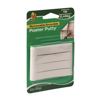Duck Poster Putty, Removable/Reusable, Nontoxic, 2 oz/Pack