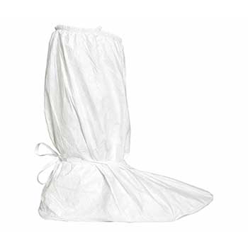 DuPont&#174; Tyvek IsoClean Shoe Cover, Slip Resistant Sole, Large Size, High-density Polyethylene, White, 100/CS