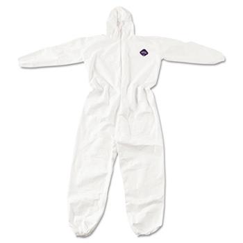 DuPont Tyvek Elastic-Cuff Hooded Coveralls, White, 4X-Large, 25/CT