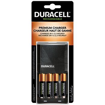 Duracell&#174; Premium Charger, Includes 2 AA and 2 AAA Premium NiMH Batteries
