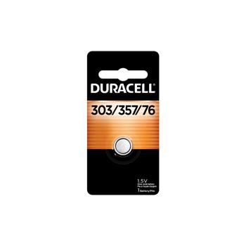 Duracell 303/357 Silver Oxide Button Battery, 6/Box