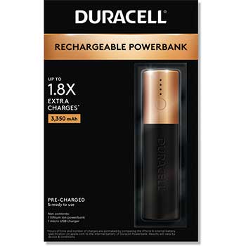 Duracell&#174; 1 Day Rechargeable 3350 mAh Powerbank