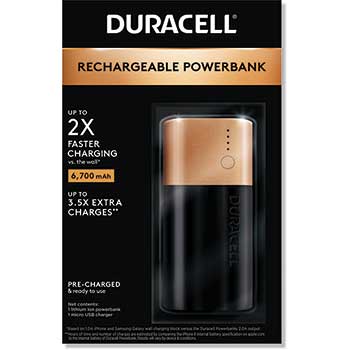 Duracell 2 Day Portable Rechargeable 6700 mAh Powerbank