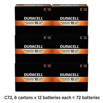 Duracell Coppertop C Alkaline Batteries, 72/Carton